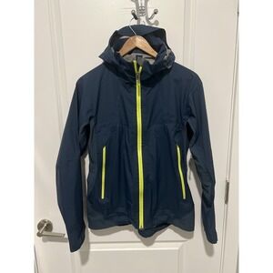 Columbia Titanium Womens‎ Navy Backcountry Bandit Shell Hooded Zip Rain Jacket